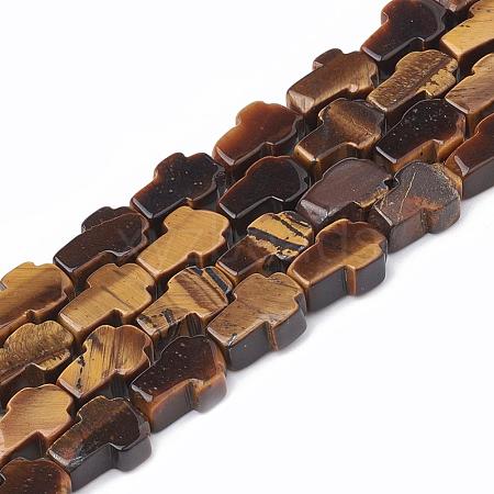 Natural Tiger Eye Bead Strands G-R185-8x12mm-14-1