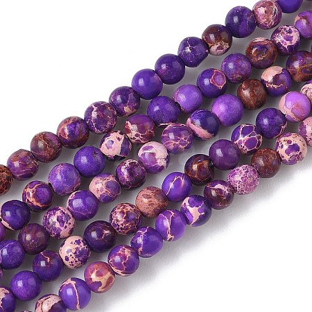 Dyed Natural Regalite/Imperial Jasper/Sea Sediment Jasper Beads Strands G-B124-C05-07-1