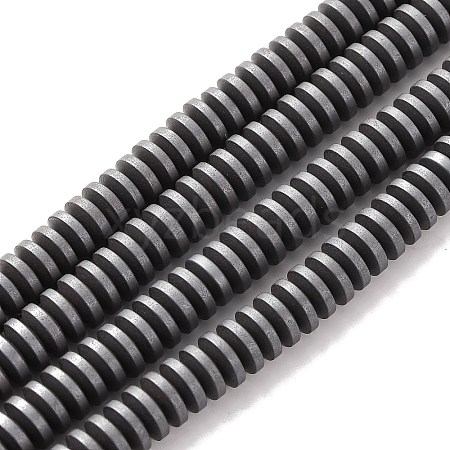 Matte Style Electroplate Non-magnetic Synthetic Hematite Beads Strands X-G-M007-76-1