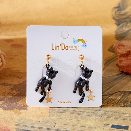 Alloy and Enamel Pendant Stud Earrings PW-WG4DFCE-06-1