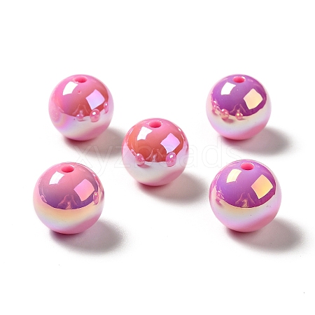 UV Plating Rainbow Iridescent Acrylic Beads X-PACR-D070-01N-1