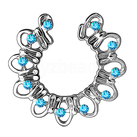 Titanium Rhinestone Nipple Rings WG76523-04-1