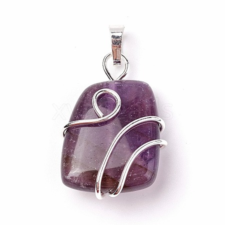 Natural Amethyst Pendants G-I220-D02-1