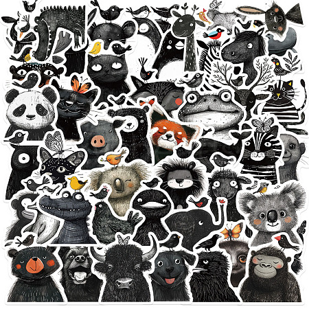 PVC Waterproof Self-Adhesive Cartoon Animal Picture Stickers STIC-Q004-02A-1