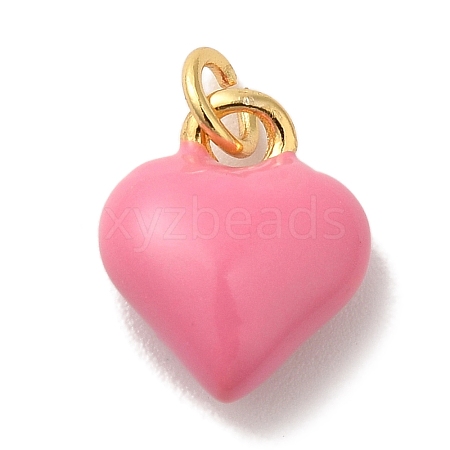 Brass Enamel Charms KK-U027-13-03G-1