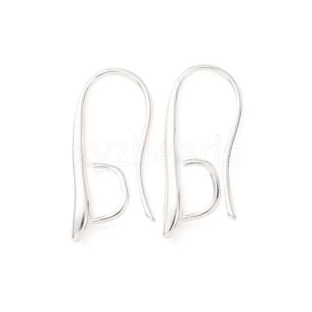 Brass Earring Hooks KK-H502-11S-01-1