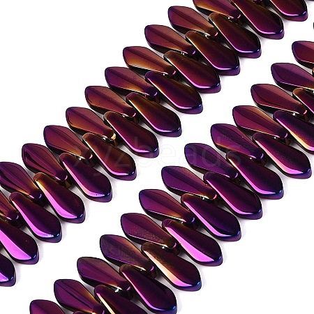 Electroplate Glass Beads Strands EGLA-Q134-01A-B01-1