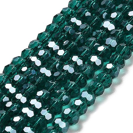 Electroplate Glass Bead Strands EGLA-R015-4mm-13-1