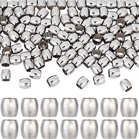 120Pcs 304 Stainless Steel European Beads STAS-BBC0009-79P-1
