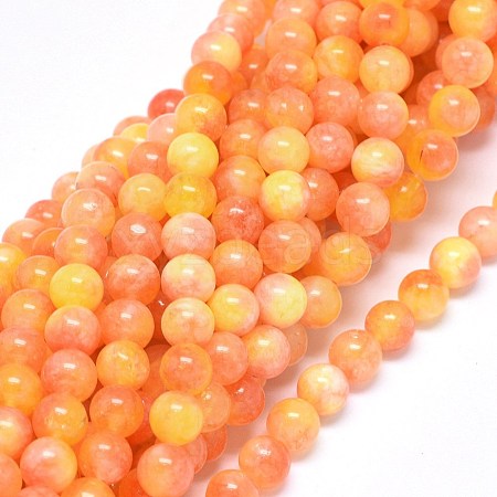 Natural Dyed Jade Beads Strands G-F601-A21-1