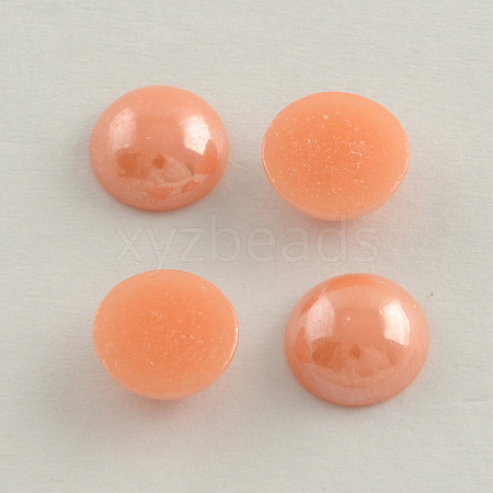 Pearlized Plated Opaque Glass Cabochons PORC-S801-12mm-04-1