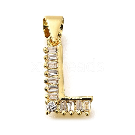 Rack Plating Brass Micro Pave Cubic Zirconia Pendants KK-L226-100G-L-1