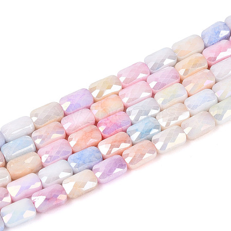 Anti-Tarnish Electroplate Glass Beads Strands GLAA-T025-29F-1