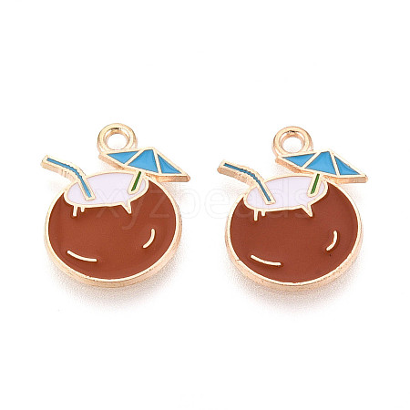 Beach Theme Alloy Enamel Pendants ENAM-T022-33C-1