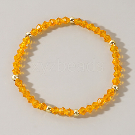 Glass Beads Stretch Bracelets for Women WC7526-2-1