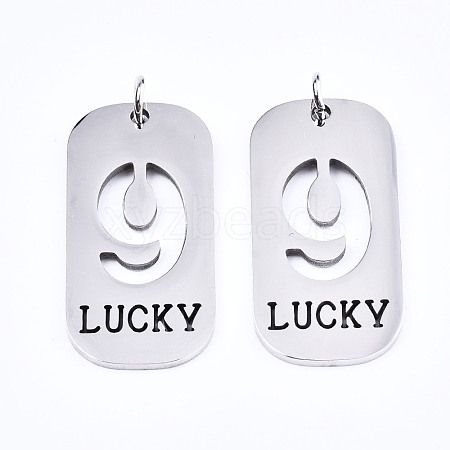 Non-Tarnish 201 Stainless Steel Pendants STAS-T044-220P-9-1