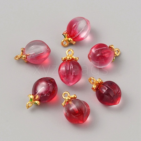 Glass Pendants LS-GLAA-WH0035-41G-02-1