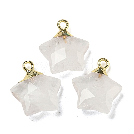 Natural Quartz Crystal Pendants G-P540-01G-02-1