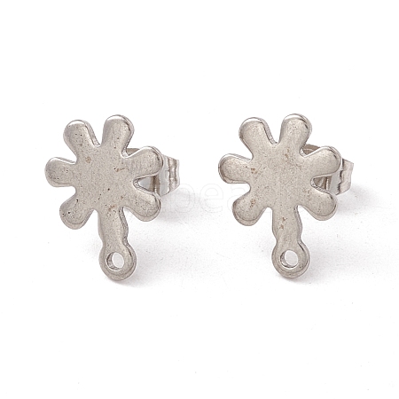 Non-Tarnish 201 Stainless Steel Stud Earring Findings STAS-G266-14P-1