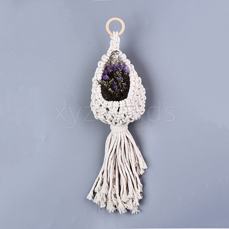 Polycotton(Polyester Cotton) Tassel Big Pendants Decorations FIND-T035-13N-1