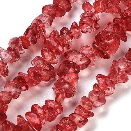 Transparent Crackle Glass Beads Strands GLAA-U004-01I-1