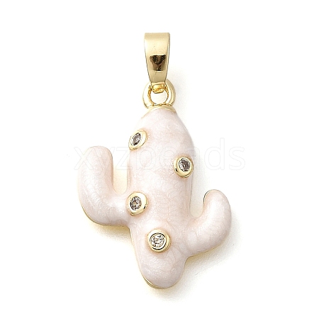 Brass Micro Pave Cubic Zirconia Pendants KK-P336-39G-01-1