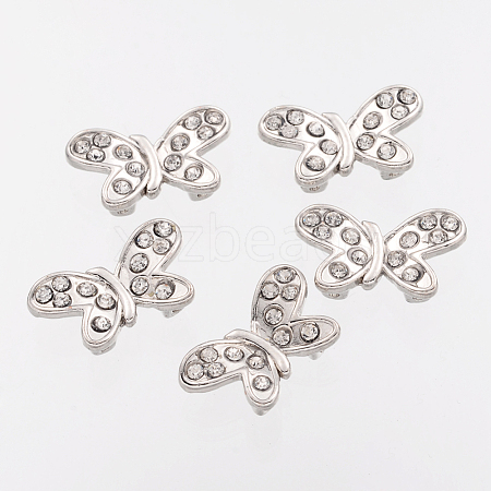 Alloy Rhinestone Multi-Strand Links X-ALRI-H044-1