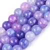 Baking Paint Crackle Glass Beads Strands GLAA-Q106-03A-05-1