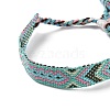 Polyester-cotton Braided Rhombus Pattern Cord Bracelet FIND-PW0013-001A-19-2