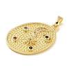 Brass Micro Pave Cubic Zirconia Pendants KK-G517-07G-2