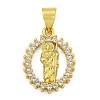 Rack Plating Brass Micro Pave Cubic Zirconia Pendants KK-C074-58G-03-1