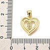 Rack Plating Brass Micro Pave Cubic Zirconia Pendants KK-L226-101G-B-3