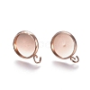 304 Stainless Steel Stud Earring Settings LS-STAS-E484-64A-RG-2