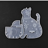 Cat Shape Floating Shelf DIY Silicone Mold DIY-K067-01-4