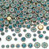 200Pcs 4 Styles Flower Alloy Glass Sew on Rhinestone FIND-FG0004-45-1