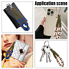 WADORN 2Pcs 2 Colors Boho Macrame Wristlet Cotton Pendant Decorations HJEW-WR0001-04-5