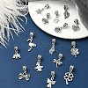 15Pcs 15 Styles Tibetan Style Alloy European Dangle Charms FIND-YW0005-57-3