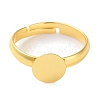 Rack Plating Adjustable Brass Ring Findings LS-KK-F090-08G-02-2
