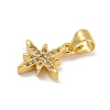 Rack Plating Brass Micro Pave Cubic Zirconia Charms KK-C074-62G-2