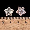 Two Tone Transparent Glass Bead Cap GLAA-H041-01E-3