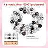 4 Strands Electroplate Glass Bead Strands GLAA-PA0001-09B-2