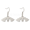 Non-Tarnish Halloween Theme 304 Stainless Steel Dangle Earrings for Women EJEW-F338-05P-1