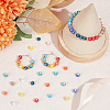 HOBBIESAY 200Pcs 10 Colors Pearlized Handmade Porcelain Round Beads PORC-HY0001-02-4