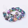 Electroplated Natural Quartz Crystal Bead Strands G-P267-01H-1