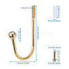 Zinc Alloy U Shape Hook Hangers Curtain SW-TAC0002-07C-4