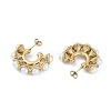 Ion Plating(IP) 304 Stainless Steel C-Shaped Stud Earrings EJEW-Z068-43G-2