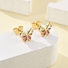 304 Stainless Steel Enamel Stud Earrings EJEW-B009-17G-2