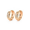 Real 18K Gold Plated Brass Chunky Huggie Hoop Earrings KK-S356-613-NF-1