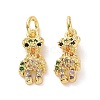 Brass Micro Pave Colorful Cubic Zirconia Charms KK-E068-VF122-2