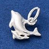 925 Sterling Silver Double Dolphin Charms STER-G045-12S-2